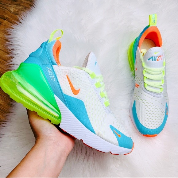nike air max 270 white green blue
